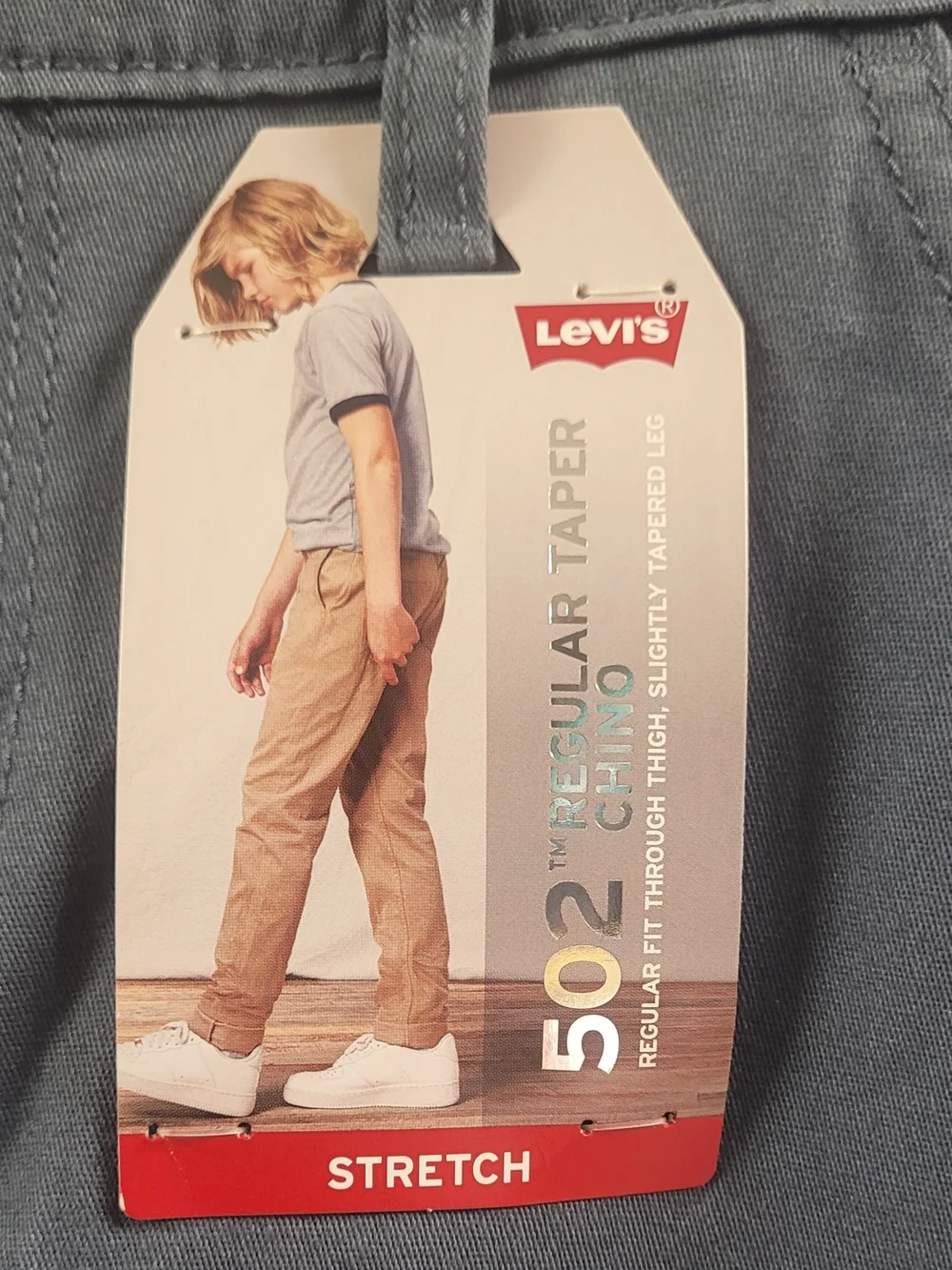Boy's Gray Levi's 502 Chino Stretch Pants